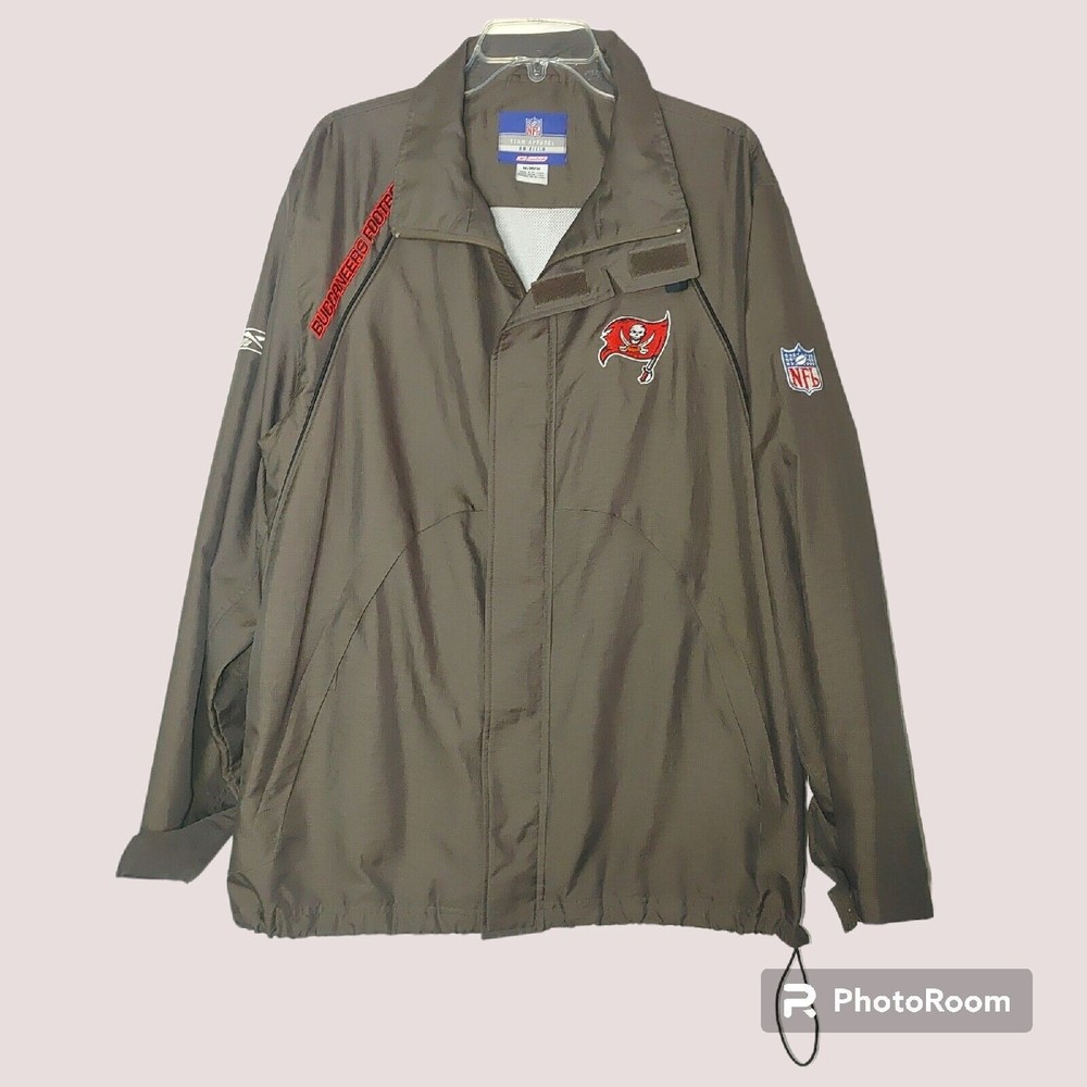 NFL Tampa Bay Buccaneers On Field Zip Jacket Men's Size Medium LOGO Green Reebok
